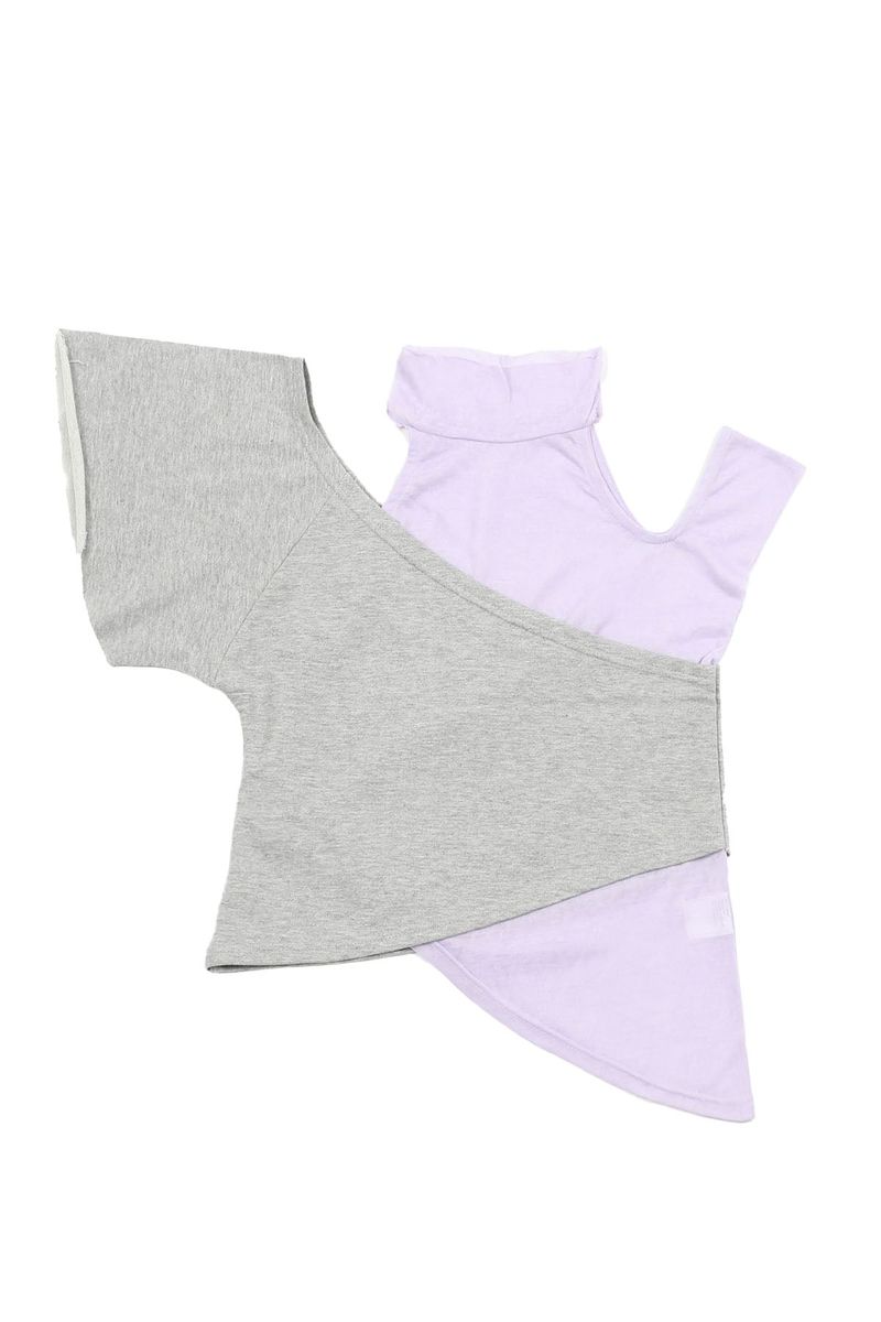  LAYERED SWEAT TOP GREY