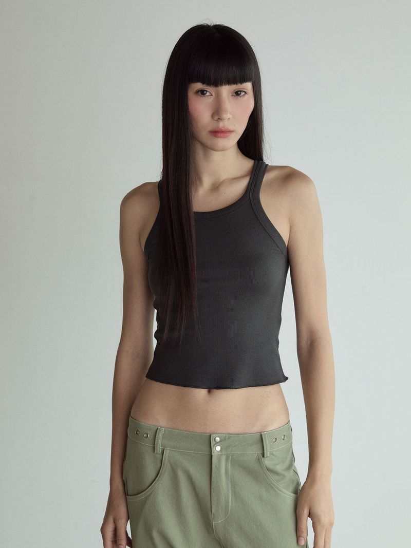 visus（ビスス）の「Cotton Sleeveless Top_Charcoal（Tops）」