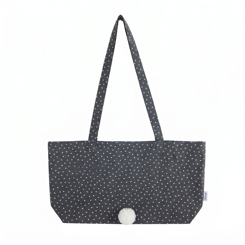 Star Bunny Tail Tote Bag _ Black