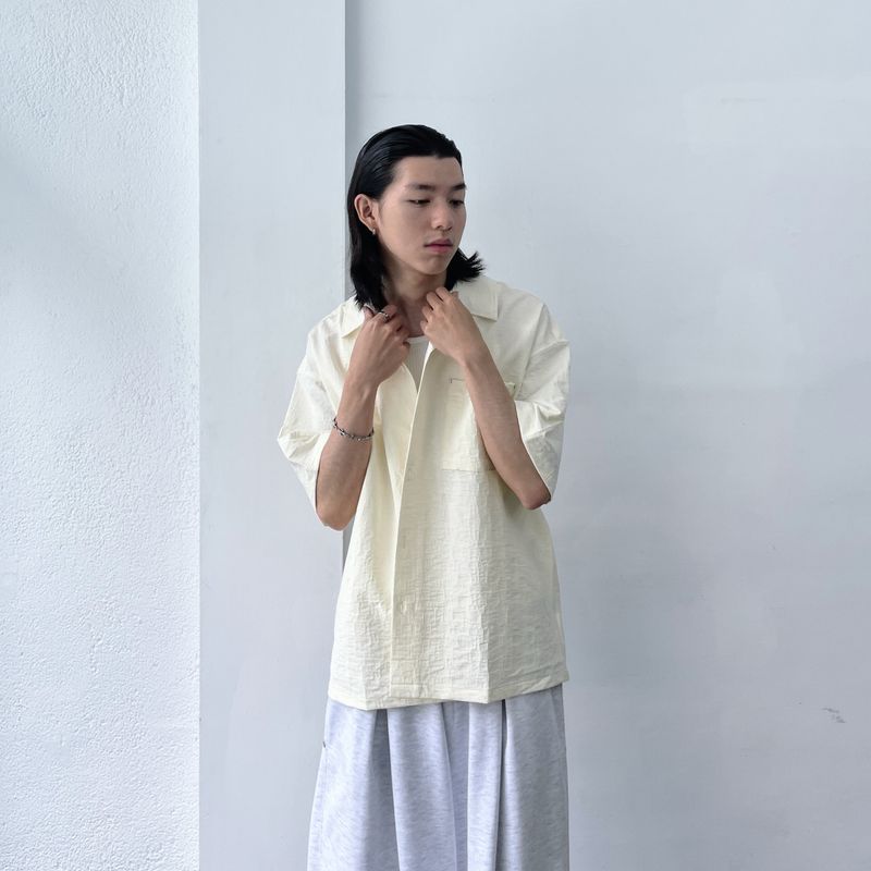 Boxy Embossed Layering Shirt