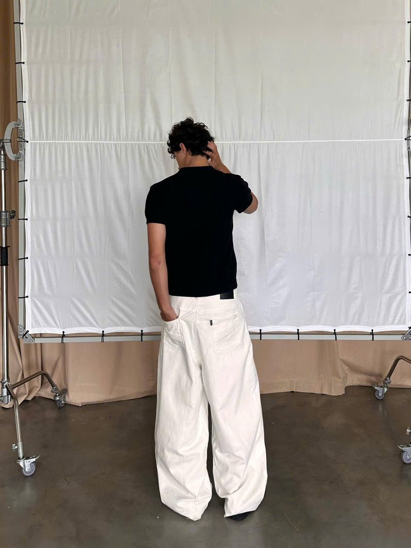 RIPOFFF Khaki Wideleg Pants