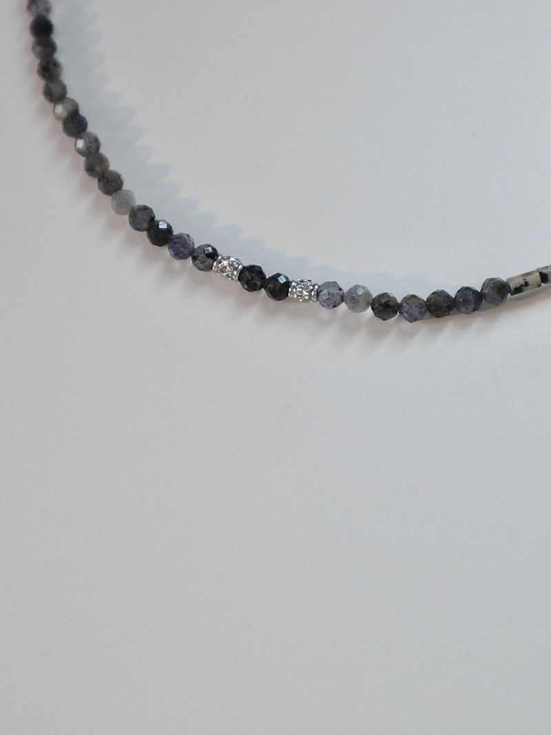 iolite gemstone choker