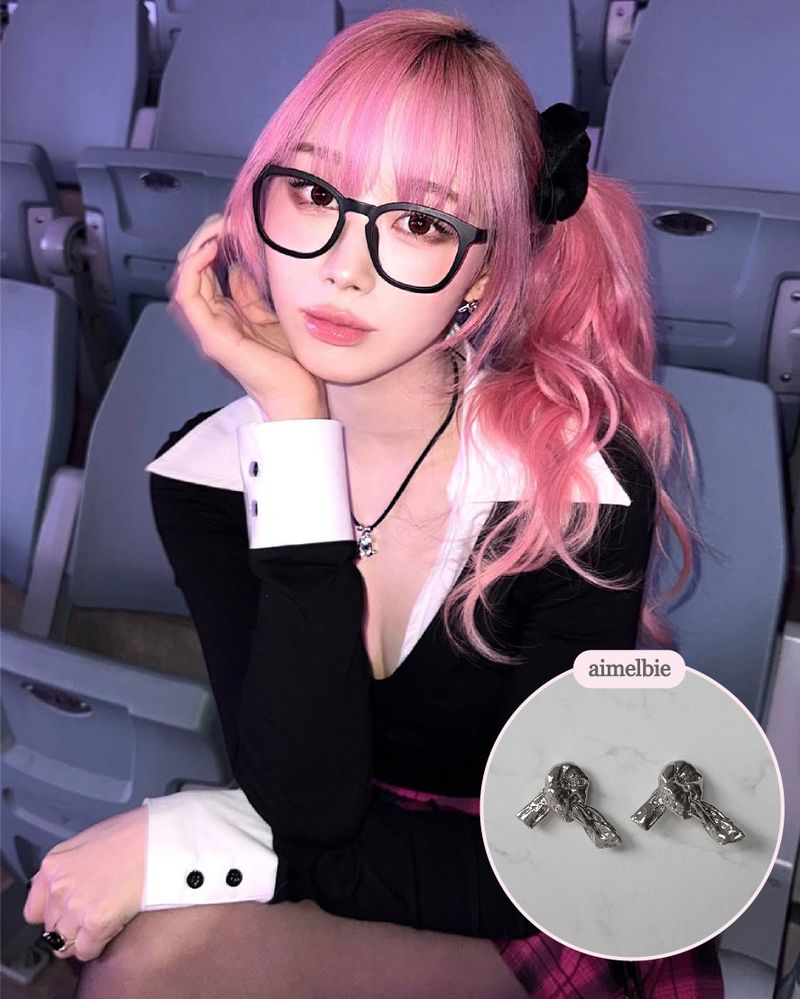 [Aespa Giselle, NMIXX Haewon Piercing] Vintage Knot Piercing - Silver