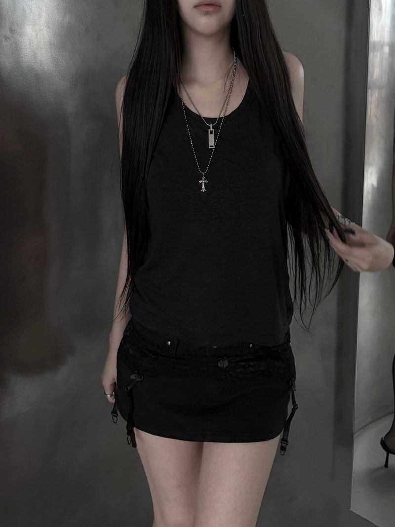 eco linen sleeveless (2color)