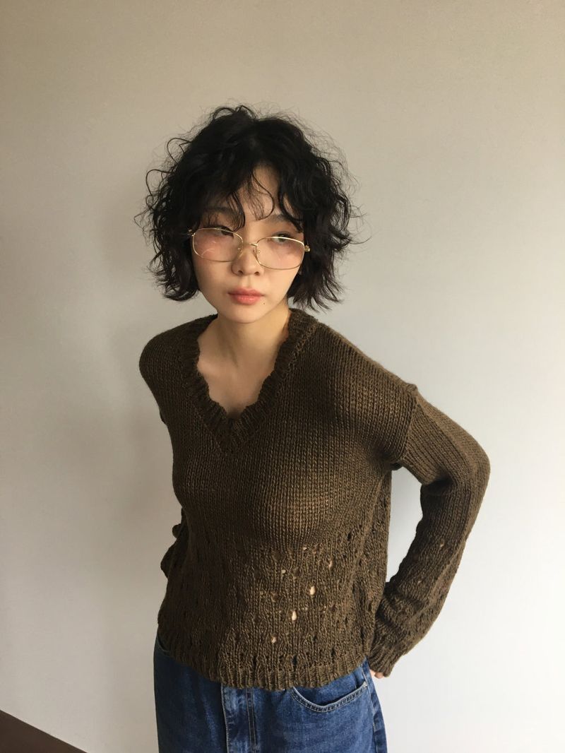 DUGGY（ダギー）の「リディアパンチングニット (3color)（トップス）」