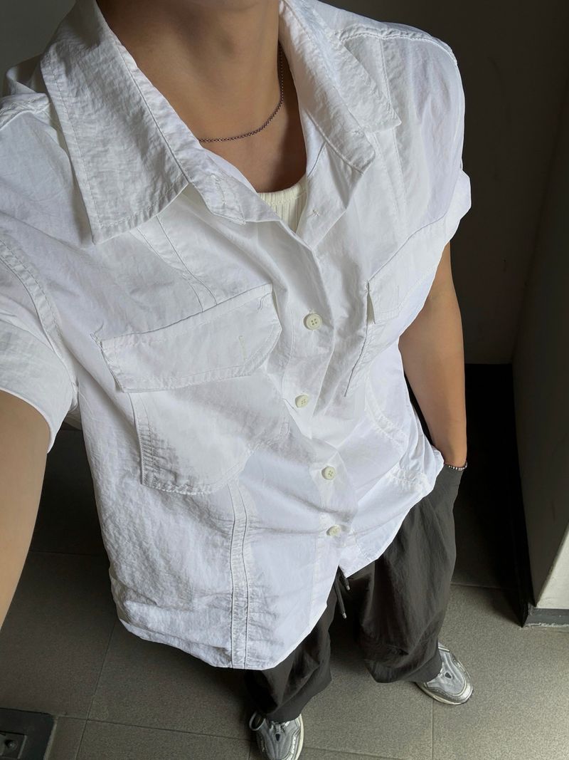 Oen Nylon Roll-Up Shirt