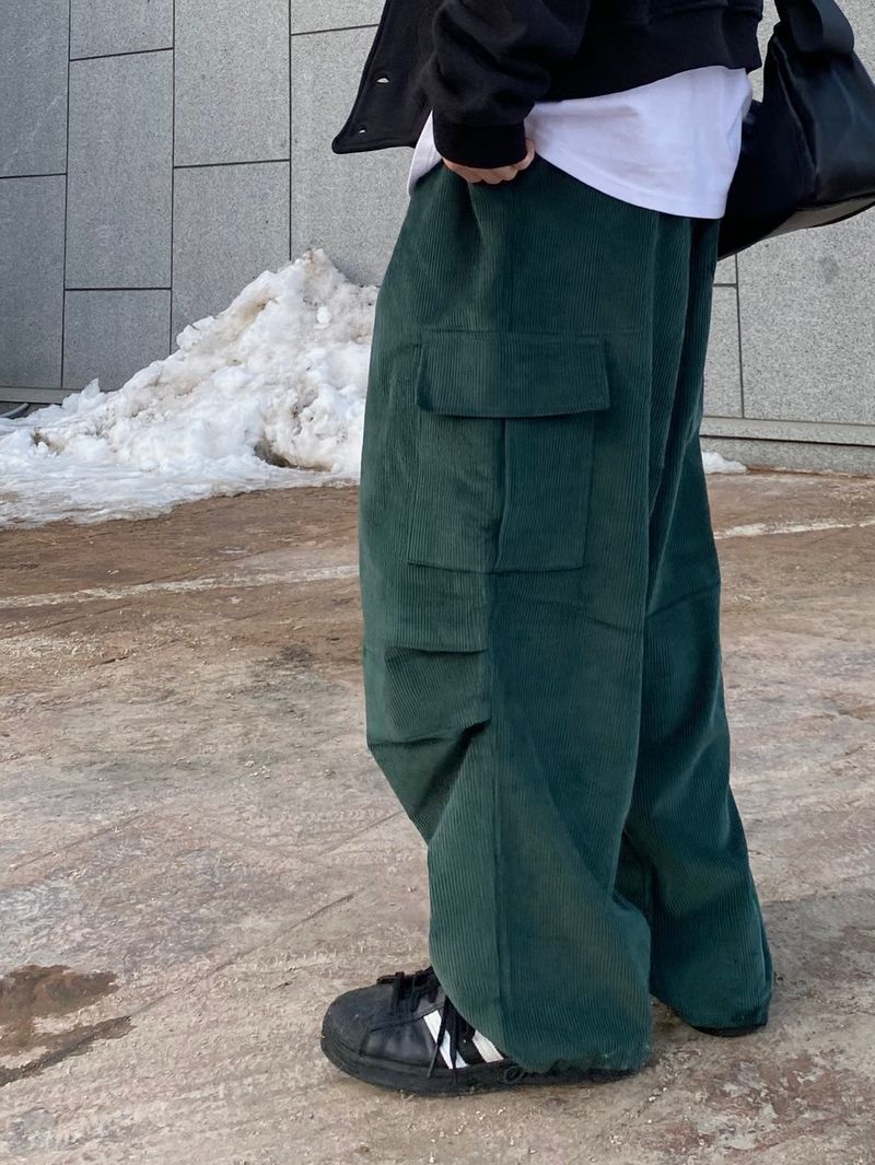 Golden String Cargo Balloon Pants 3C