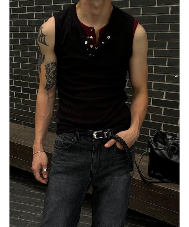 LAURANT（ロラン）の「[S/S] Cool golgi henry neck sleeveless(4color)（Tops）」