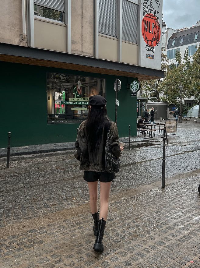 Lulu Banding Leather Shorts