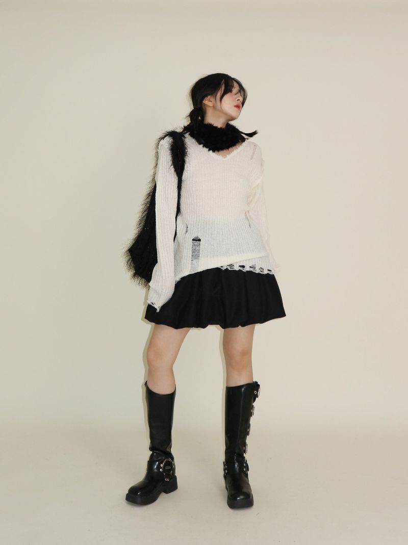 Cush Banding Pumpkin Balloon Mini Skirt