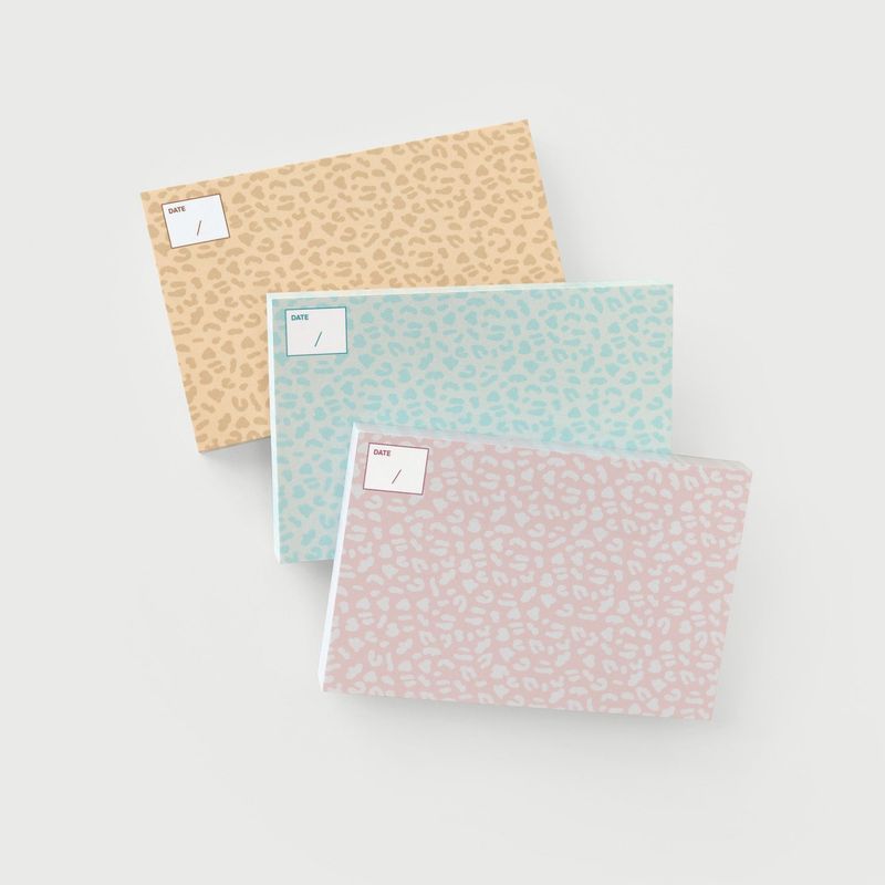 Organize a bit（オーガイナズ ア ビット）の「oab leopard メモセット / 3 pieces（雑貨/ステーショナリー）」