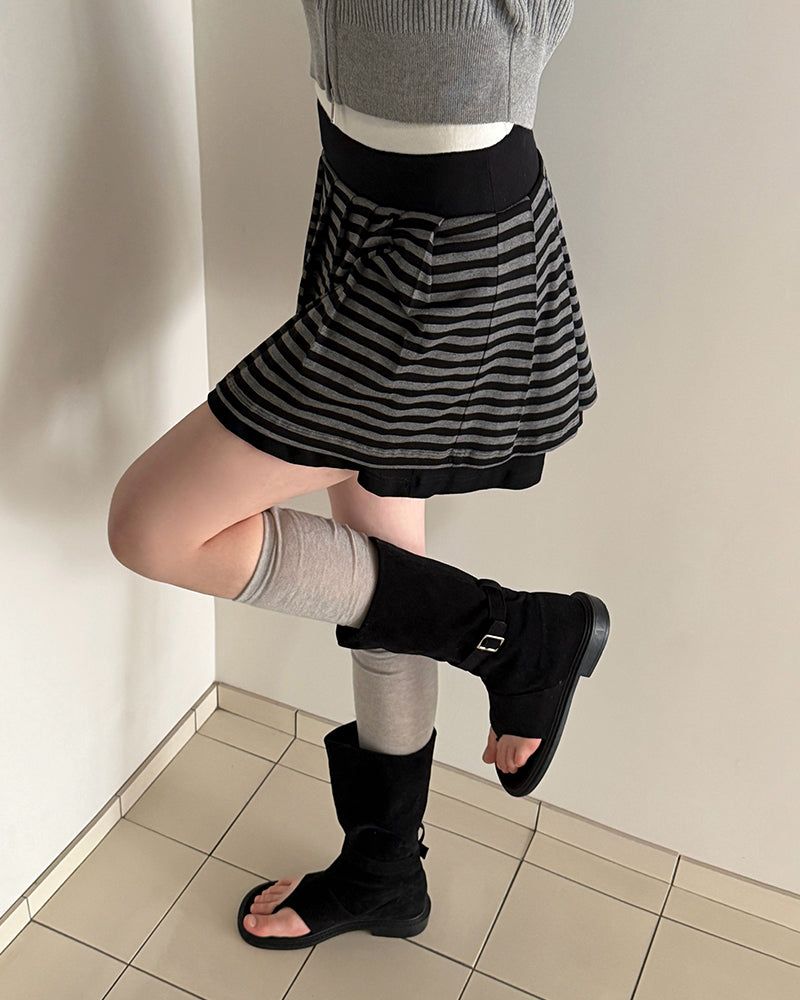 [ORIGINAL] Piece Striped Layered Skirt