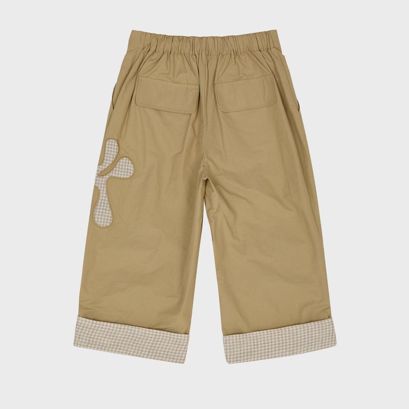 Check Applique Capri Pants