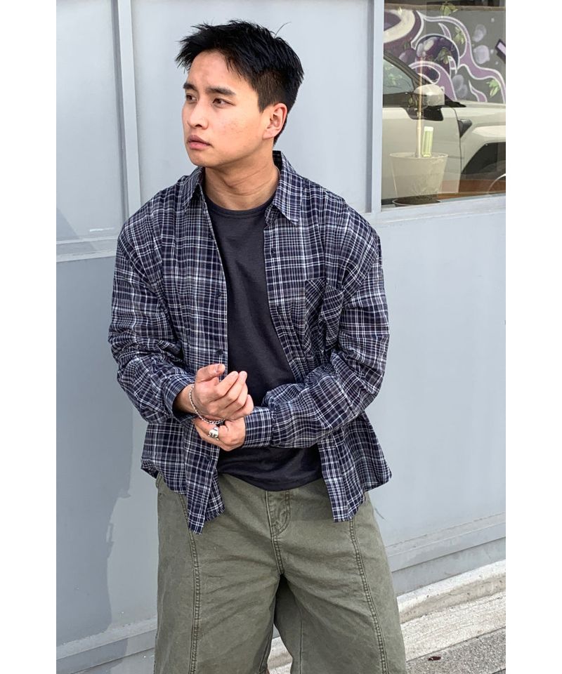 sobaq（ソバック）の「Ant check long sleeve shirt（Tops）」