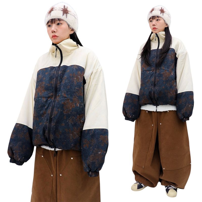 Oversized Floral Puffer Jacket (4oz)