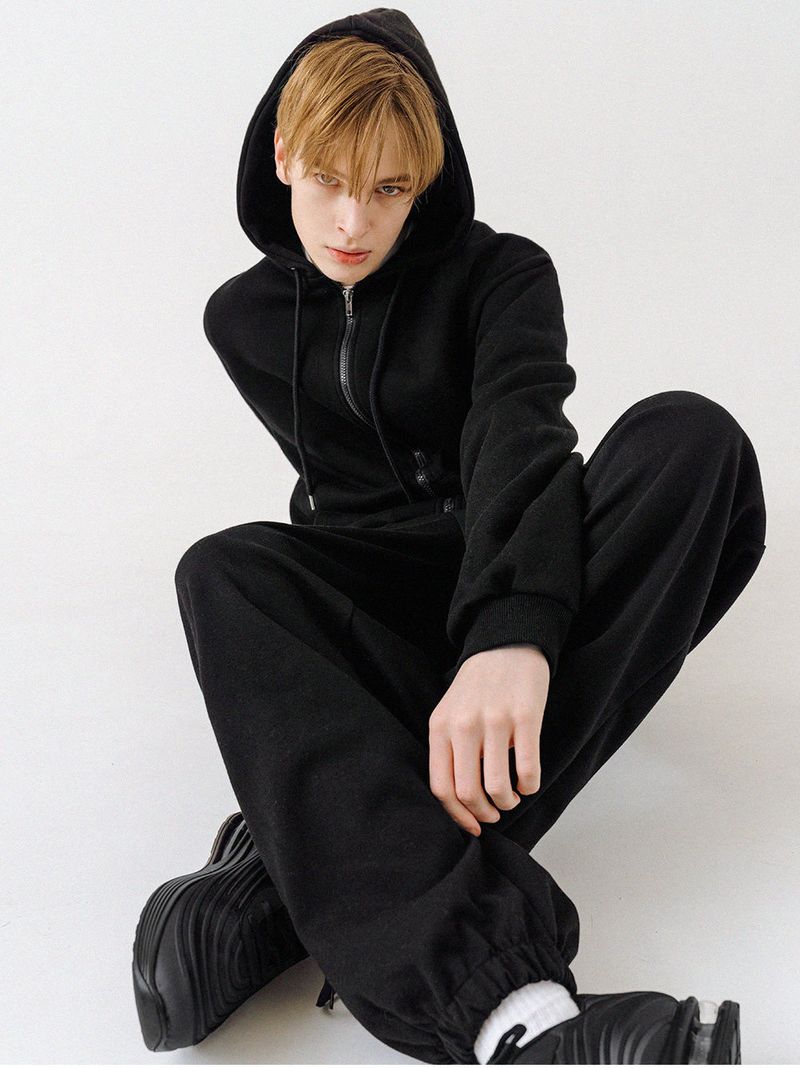 PLAIN BANDING JOGGER PANTS