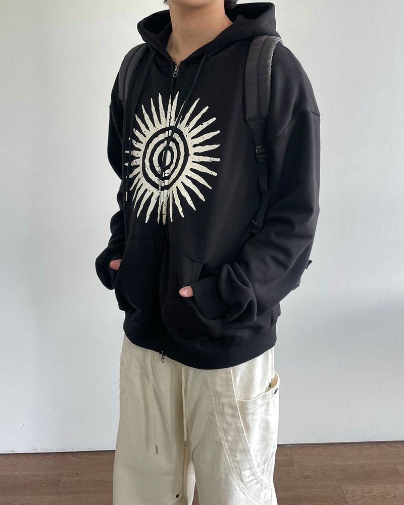 Sols Printed Hoodie Zip-up