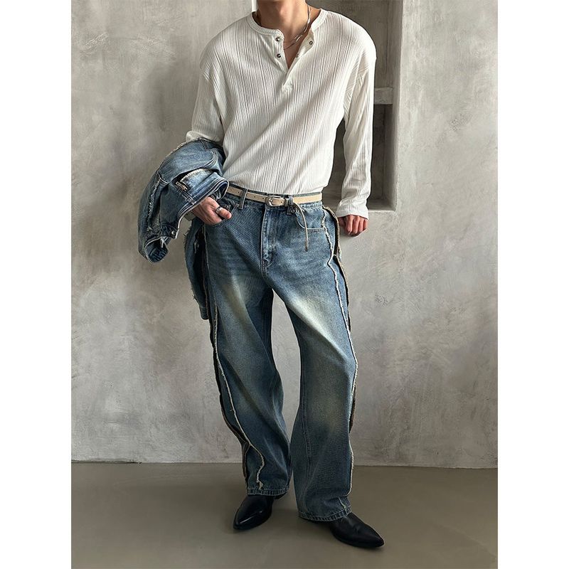 [F/W] Golgi button henry neck long sleeves (4color)