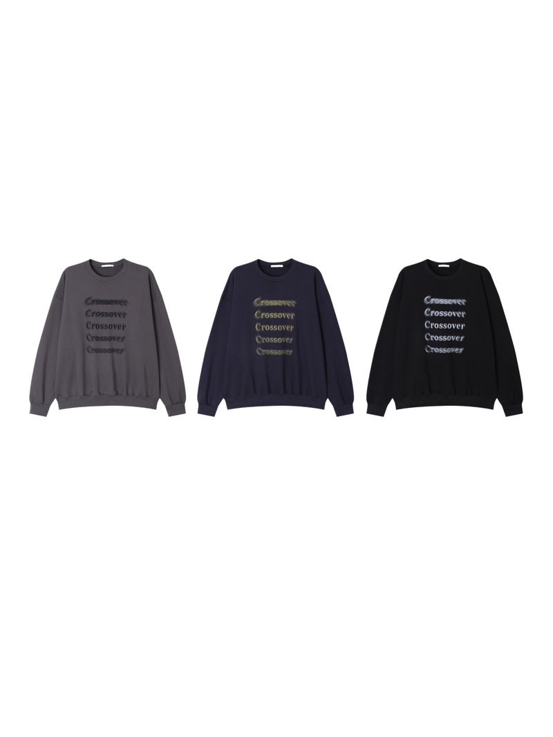 a cross-over lettering sweatshirt (3color)