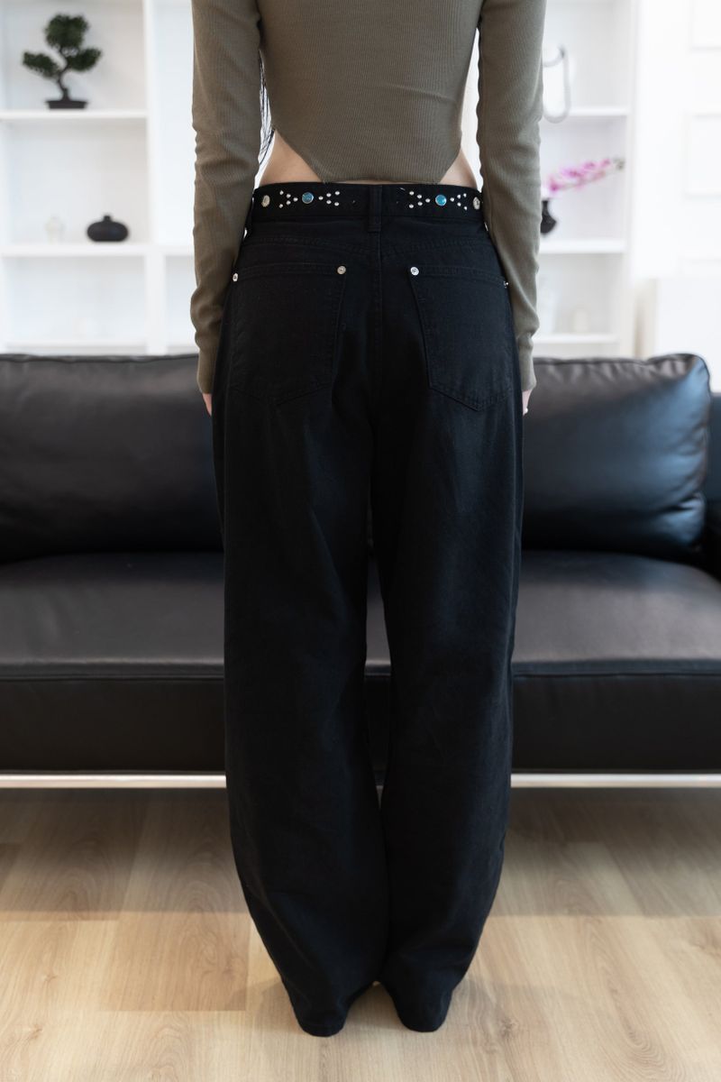 [Sepia] Stud cotton pants