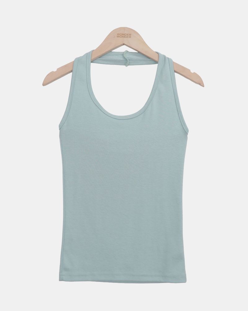 Uzel Halter Neck Slim Sleeveless Top
