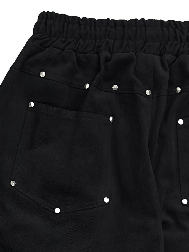 back rivet winter wide pants