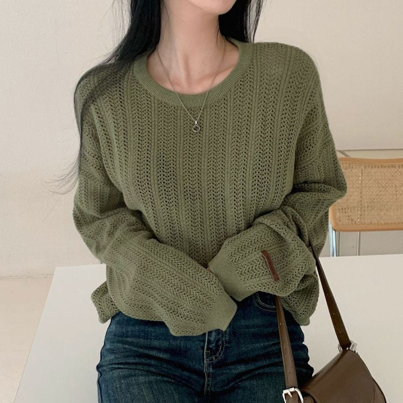 [Bellide made] Caramel Loose Fit Long Round Knitwear