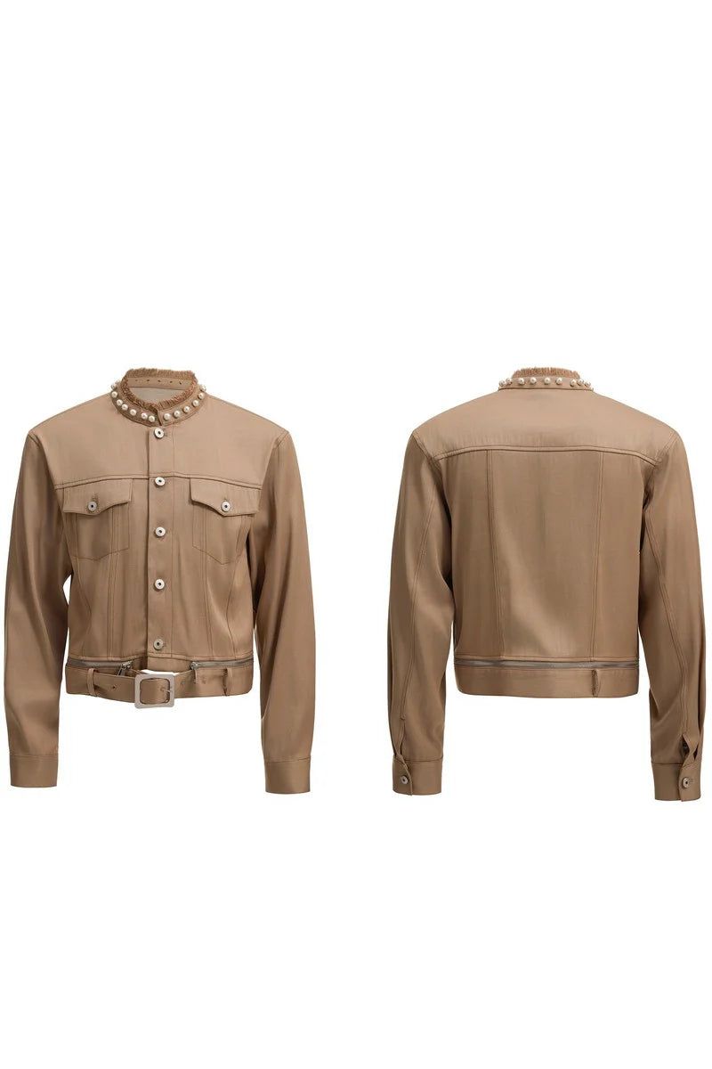 Pearl Trim Cropped Jacket