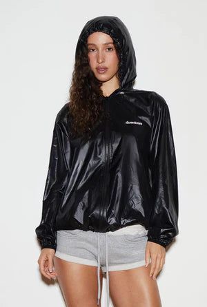 Athletic windbreaker - black