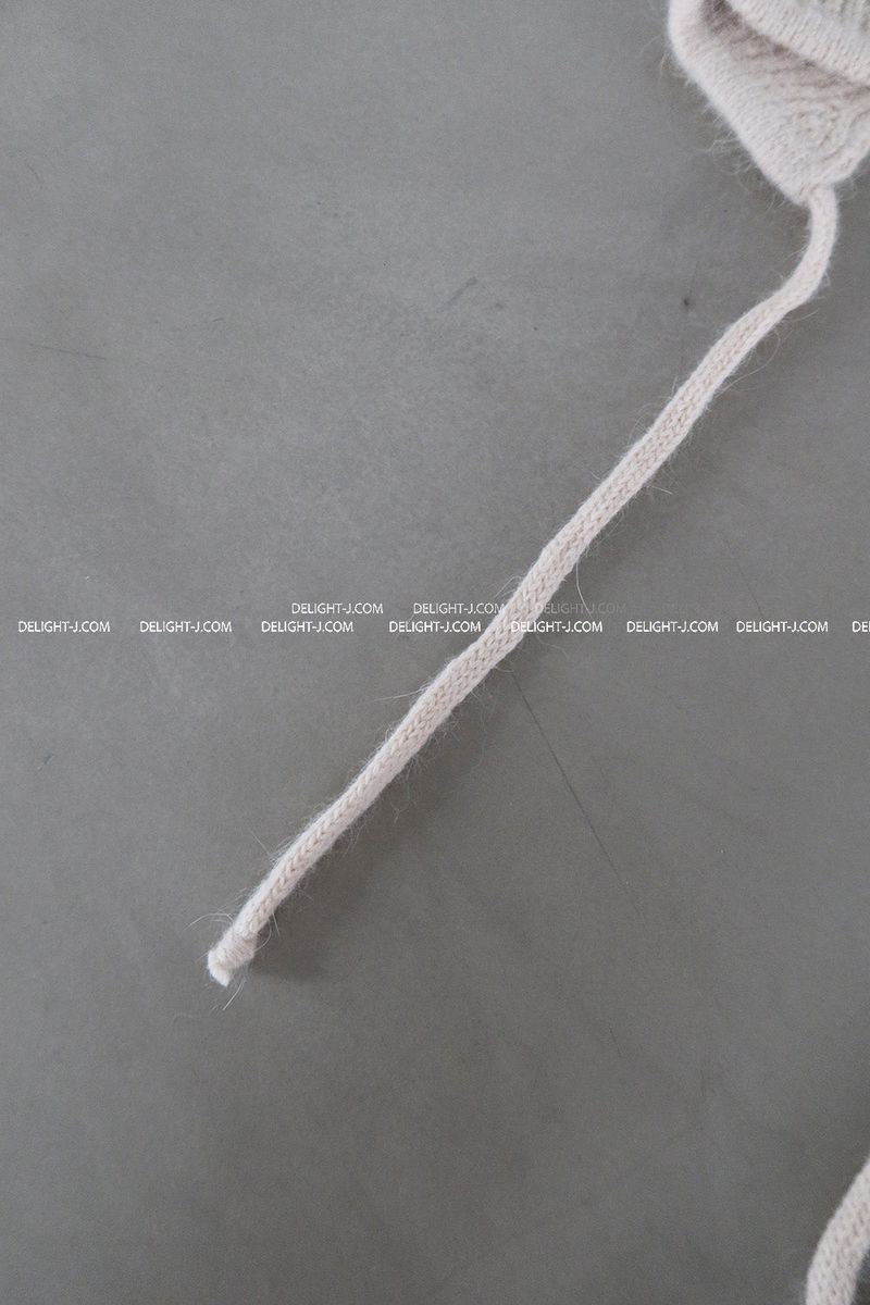 Angora knit earring bonnet