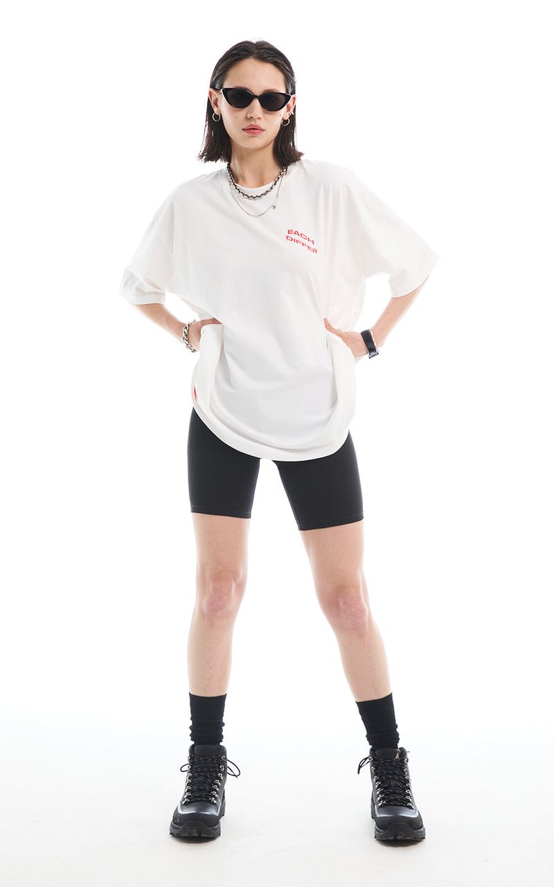 REFLECTIVE OVER SIZE T-SHIRT_WHITE