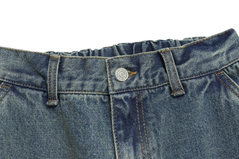 サンド ウォッシング カーゴ デニム ハーフパンツ / Sand Washing Cargo Denim Half Pants