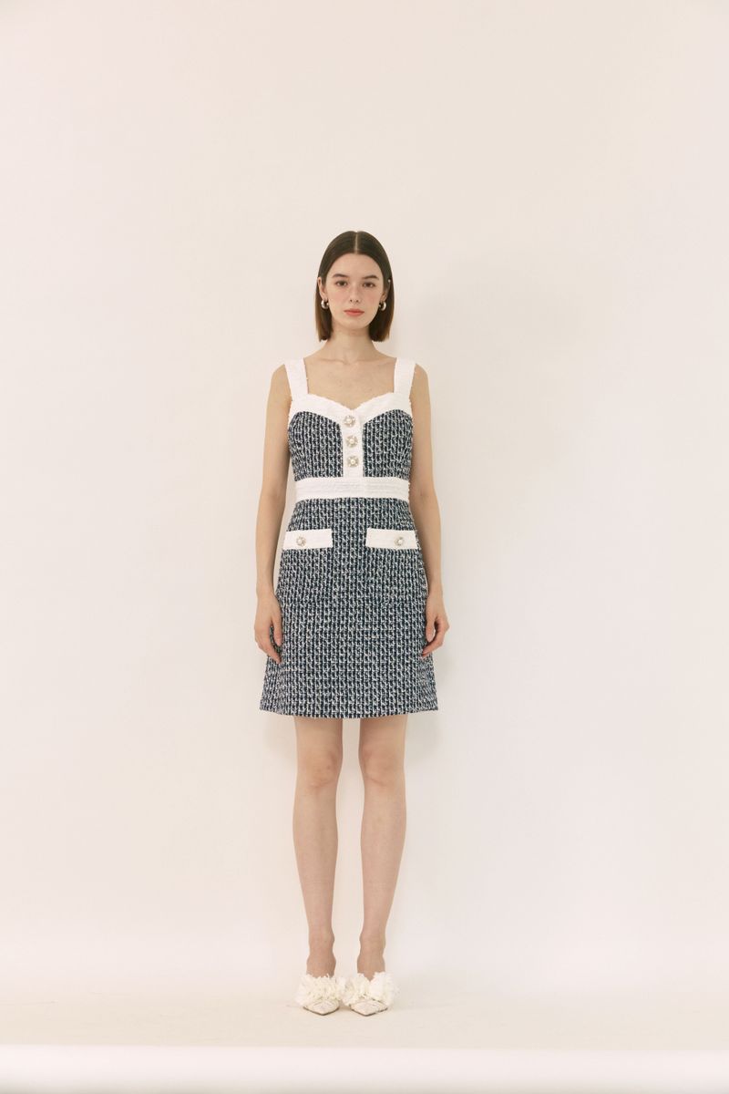 Colored tweed dress