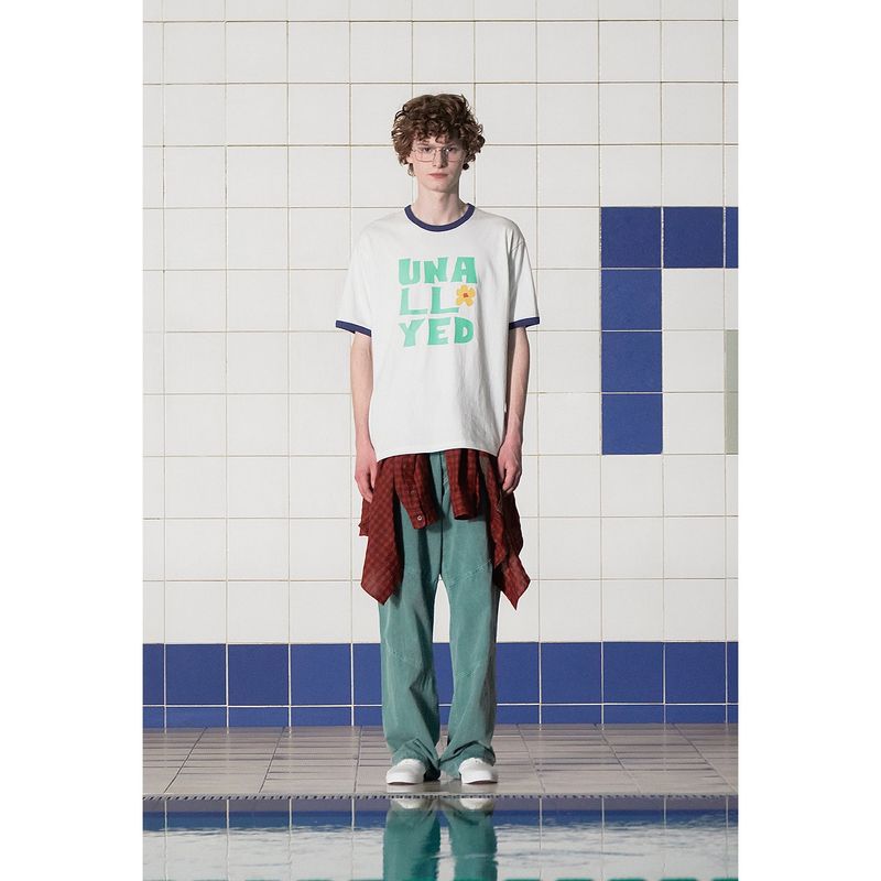 LOGO RINGER T SHIRT / WHITE