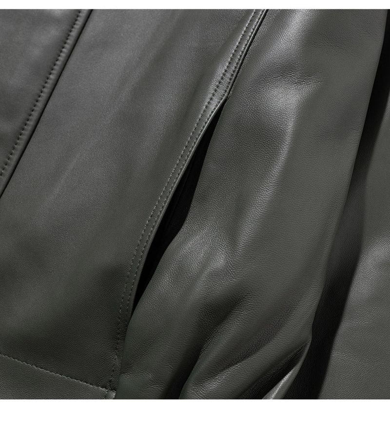 LAMSKIN OVERFIT BOMBER JACKET