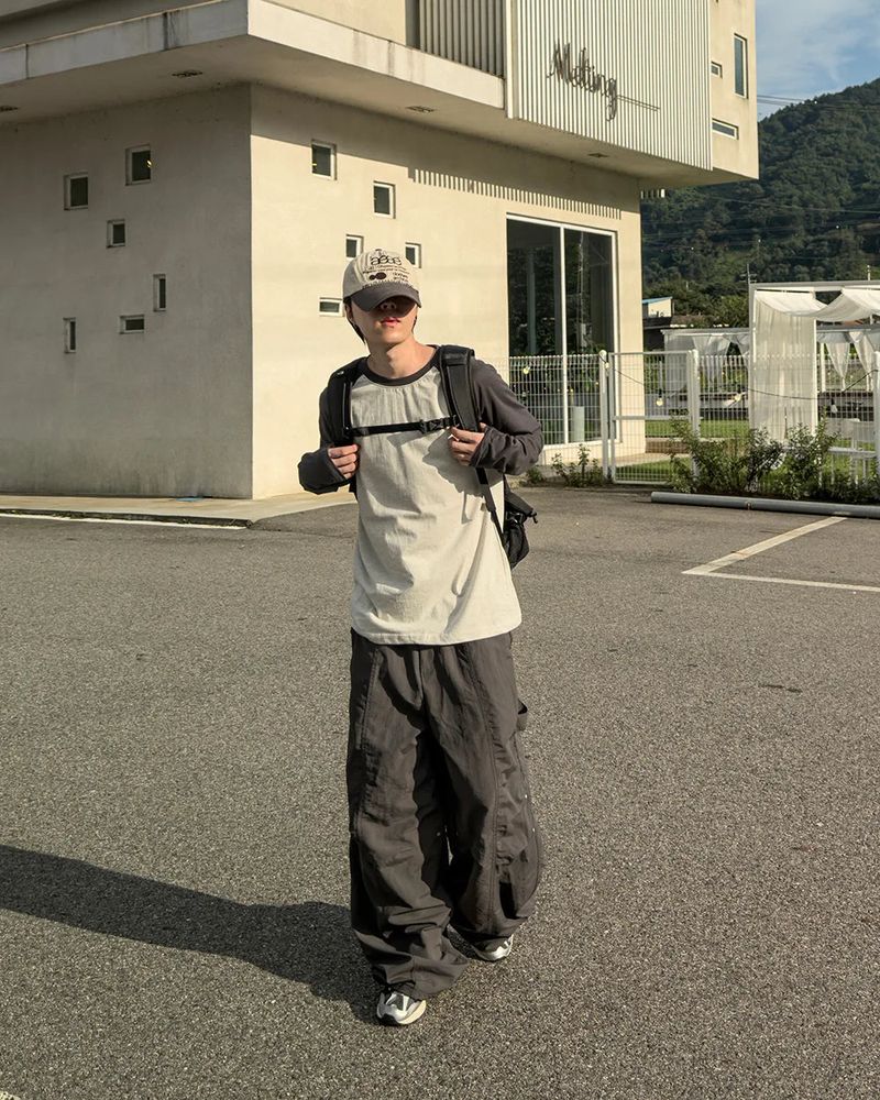 Dock rivet panel nylon pants