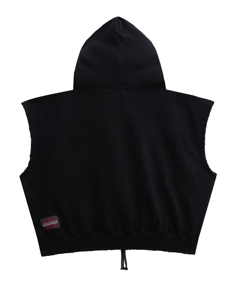 M.C.R. code stud zip-up vest HD BK
