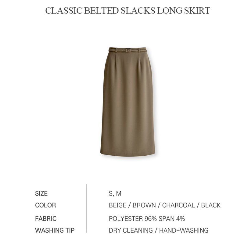Setter Slit Belt Skirt / 4 colors