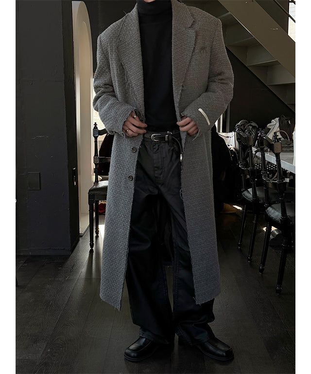 [F/W] Tweed cutting wool coat(2color)