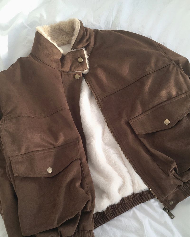 WONDER WONDER（ワンダーワンダー）の「Rasi High-neck fur-lined zip-up Suede Shearling jacket（Jackets/Outerwear）」