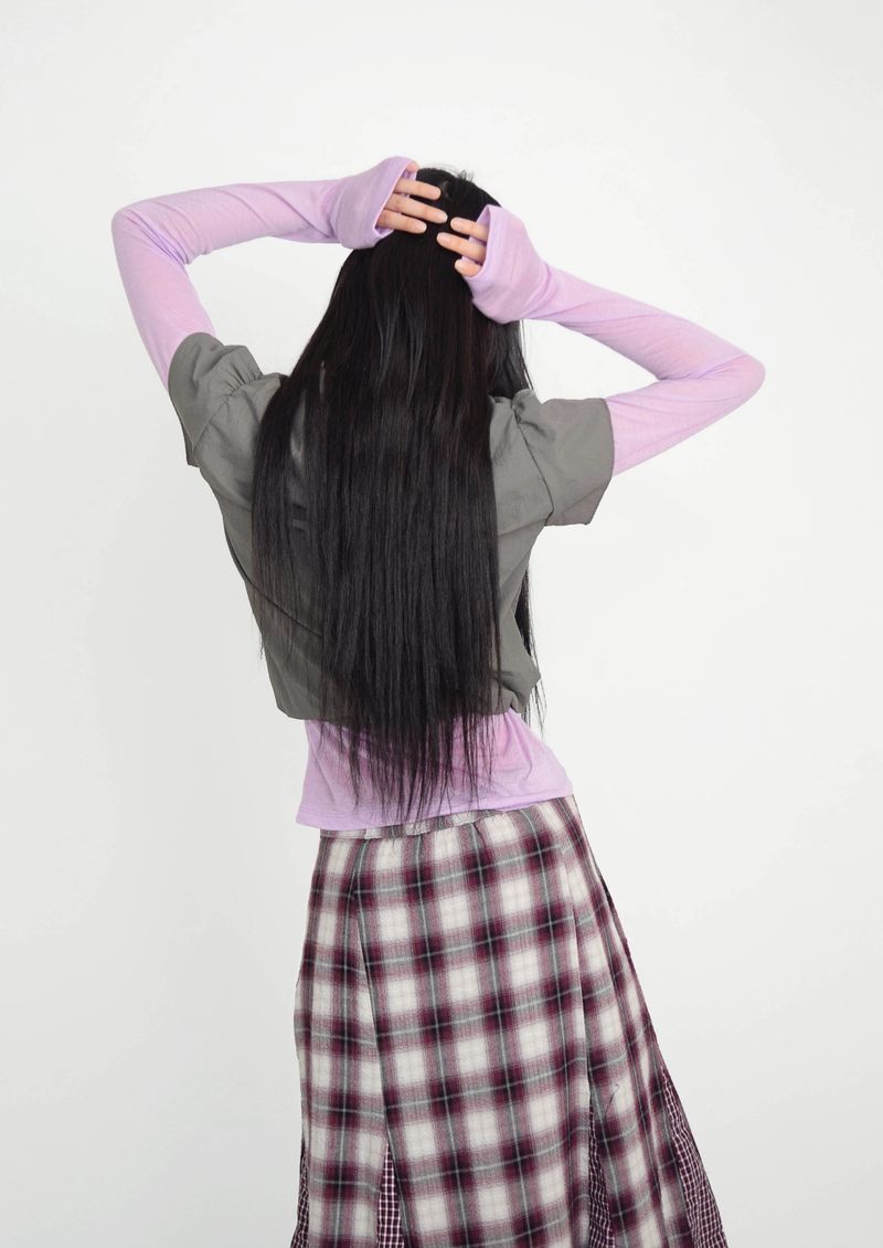 slim puff zip-up