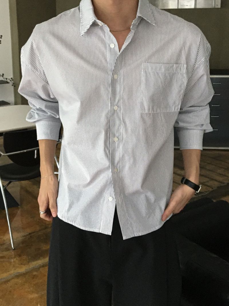 Cropped Stripe Shirt