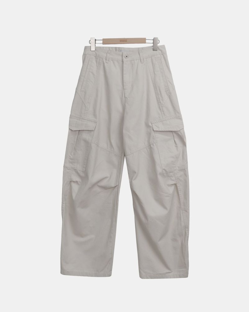 Liqu Panel Curved Wide Cargo Pants