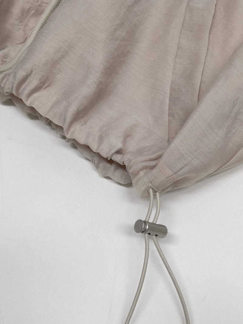 Organza Raglan See-through Blouson Jumper