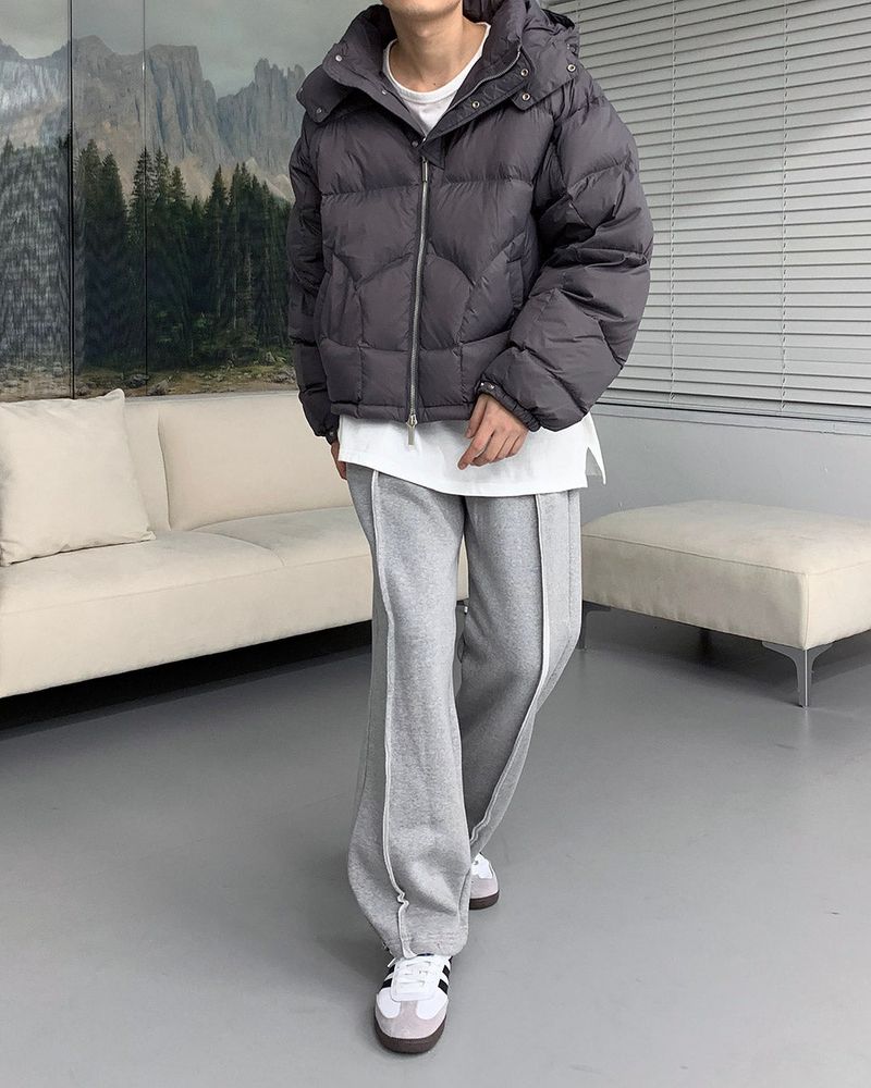 OWN Noah Duck Down Cropped Padded Jacket (2 colors)