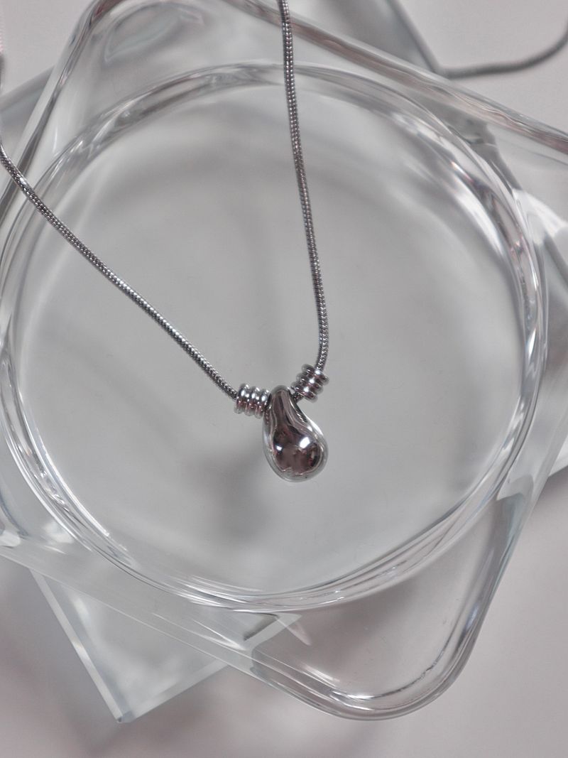bold water drop necklace