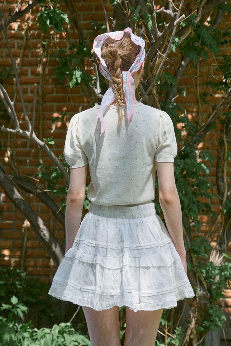 DOT FRILL SKIRT (2 COLORS)