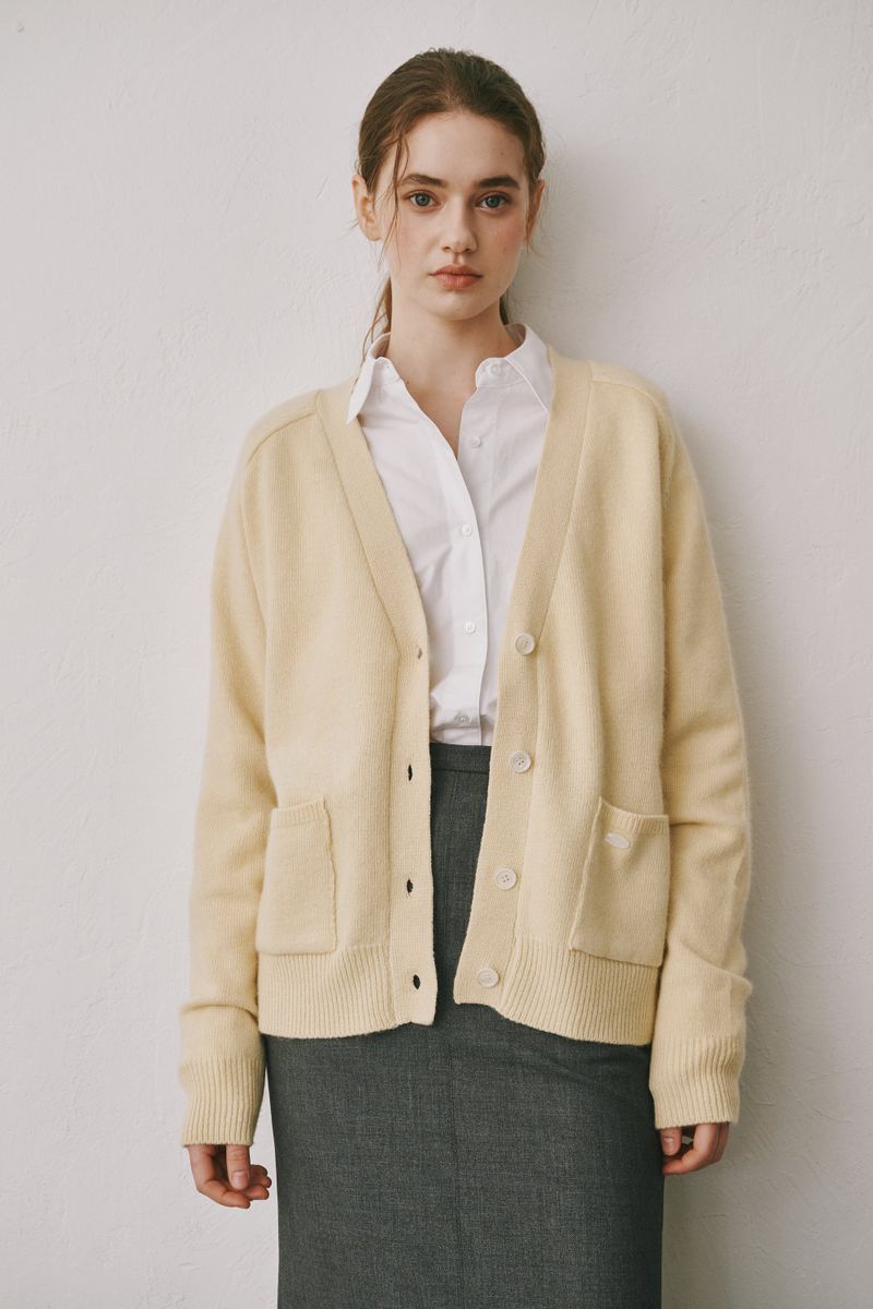 Loose cardigan (Yellow)