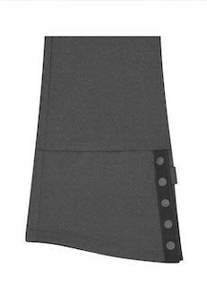 Button Slit Bootcut Pants / Charcoal