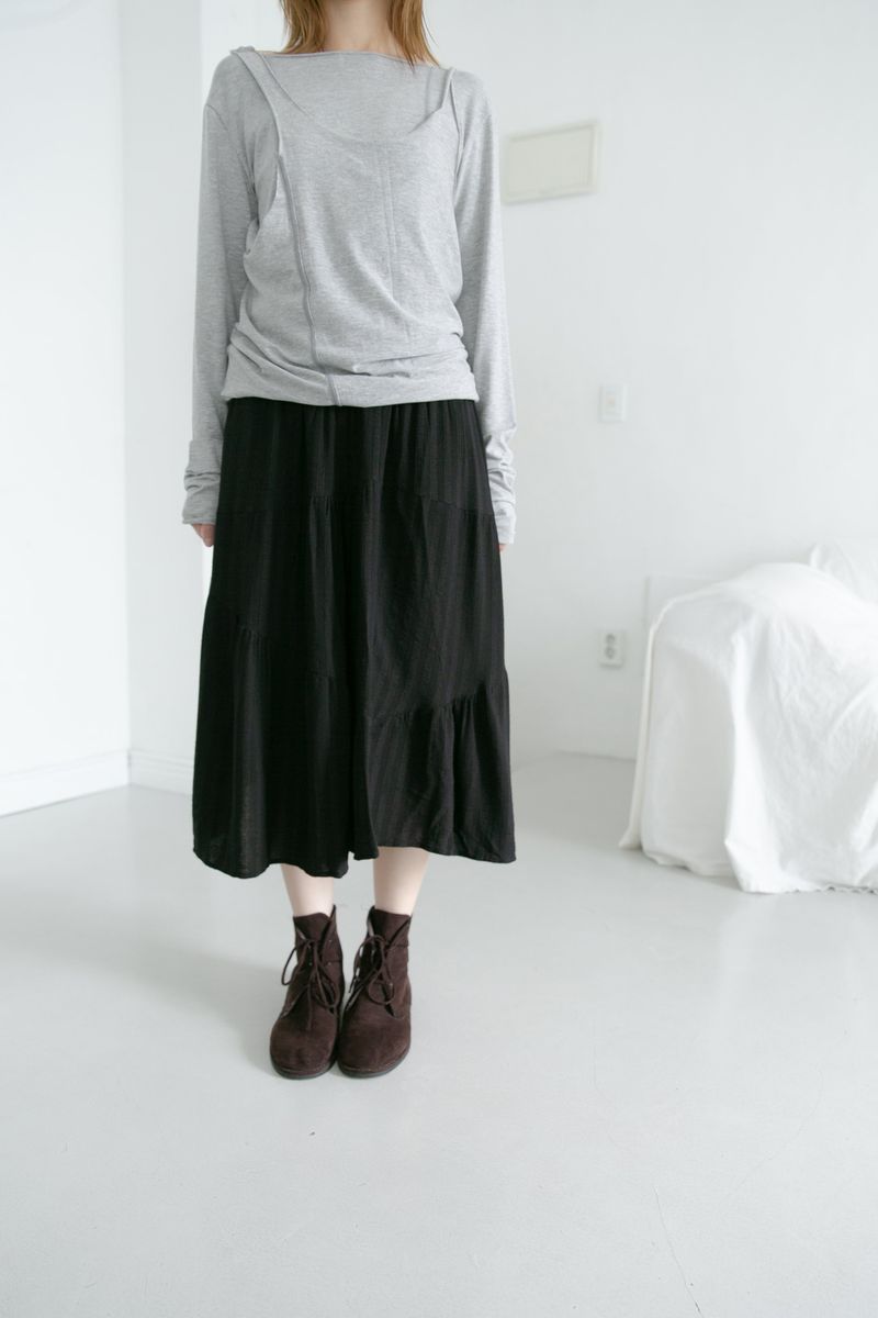 rocher flare skirt(2colors)